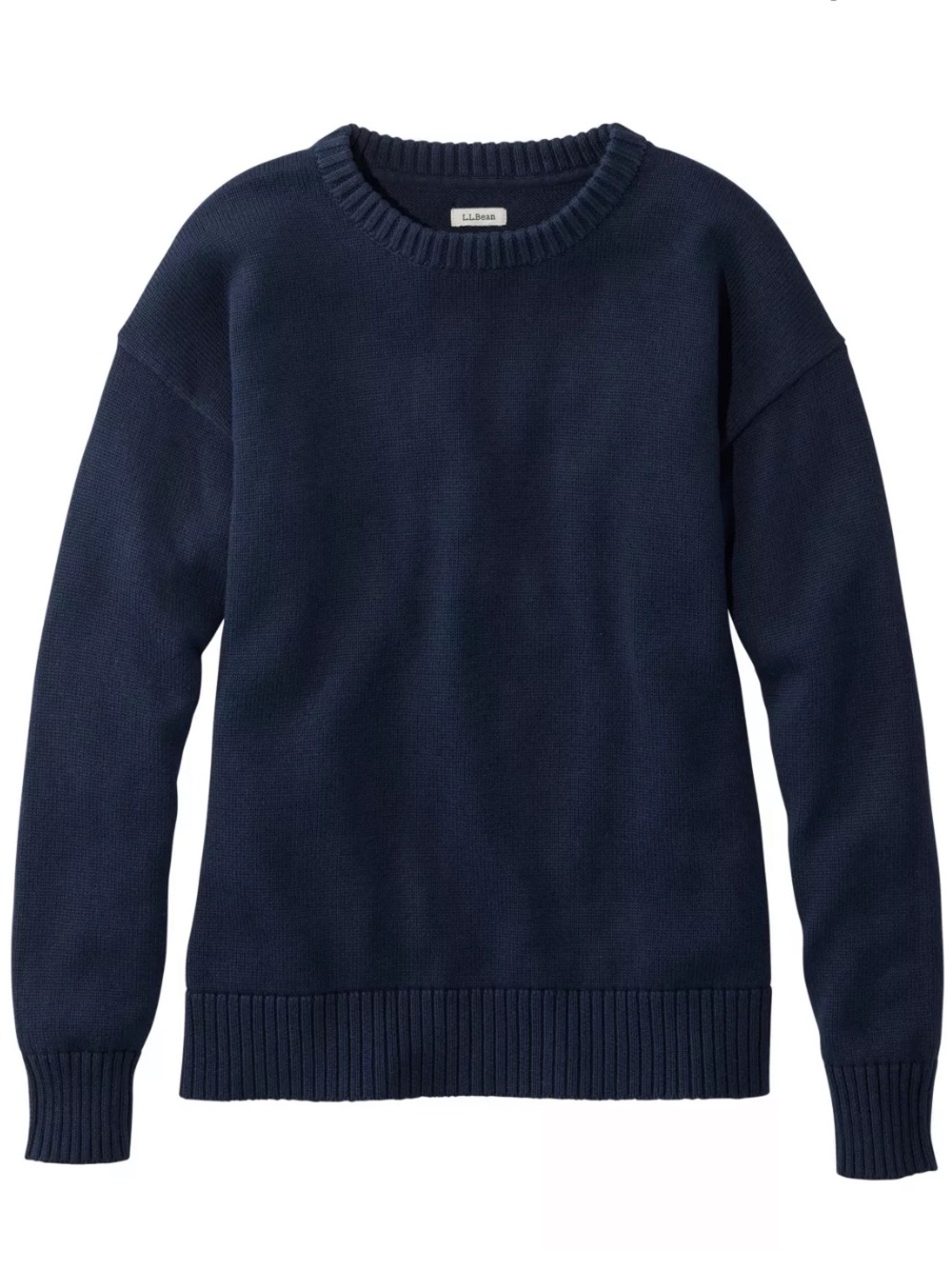 Women's The Original Double L® Sweater, Crewneck - Navy Blue Medium